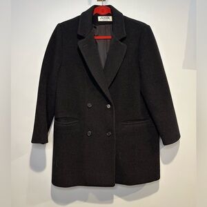 J.G. Hook Vintage 100% wool coat button closure petite